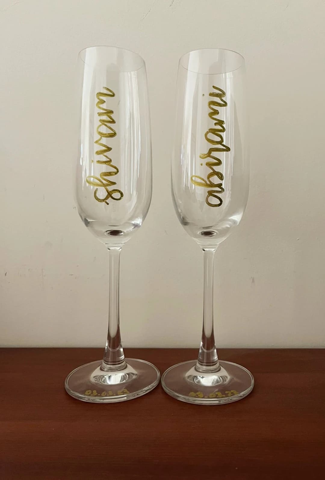 Personalised Champagne Glasses